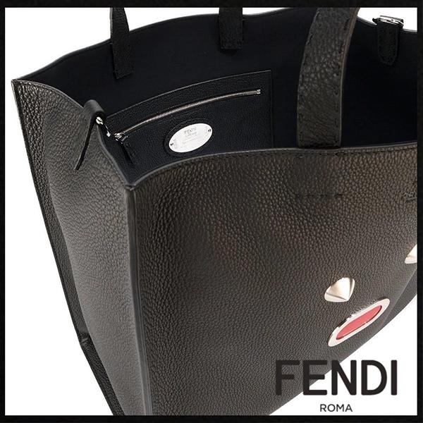 【FENDI】Black Leather Toteバック 送料/関税込100937